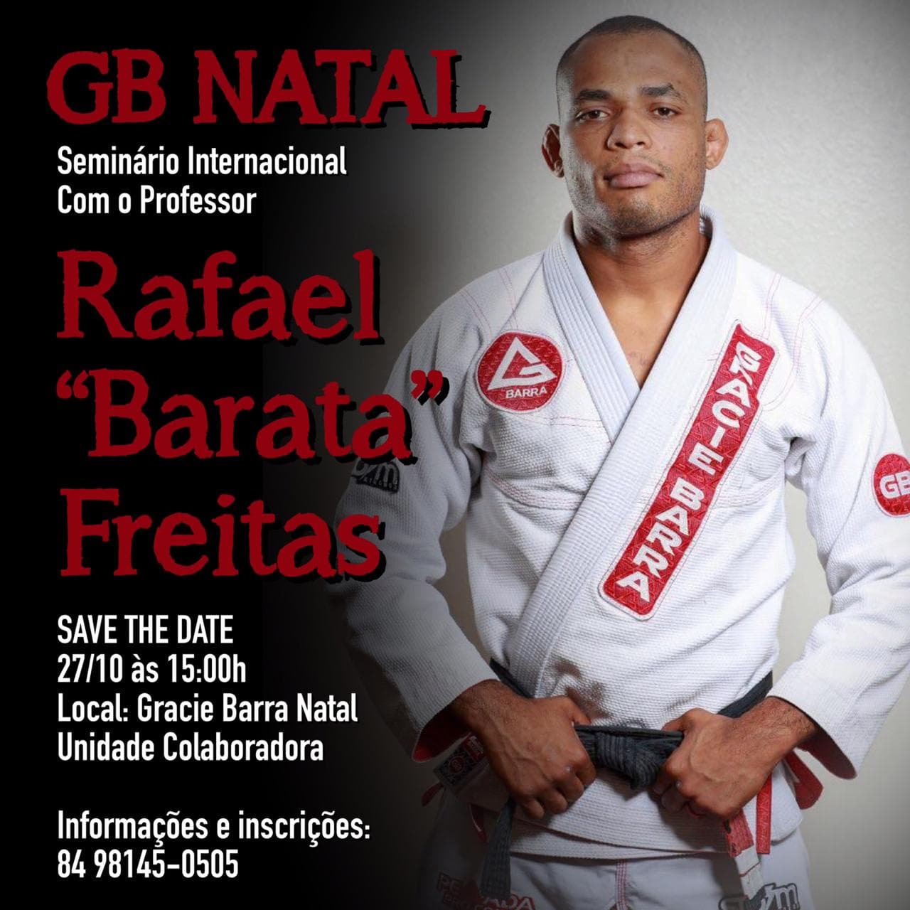 JIU-JITSU: Gracie Barra realiza seminário em Natal com o professor Rafael "Barata", formador e treinador nos EUA de super campeões do UFC
