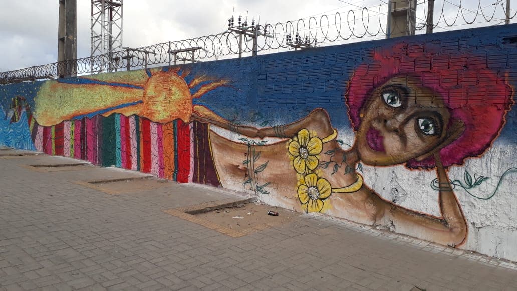 FOTOS: Maior painel grafitado do RN é em São Gonçalo