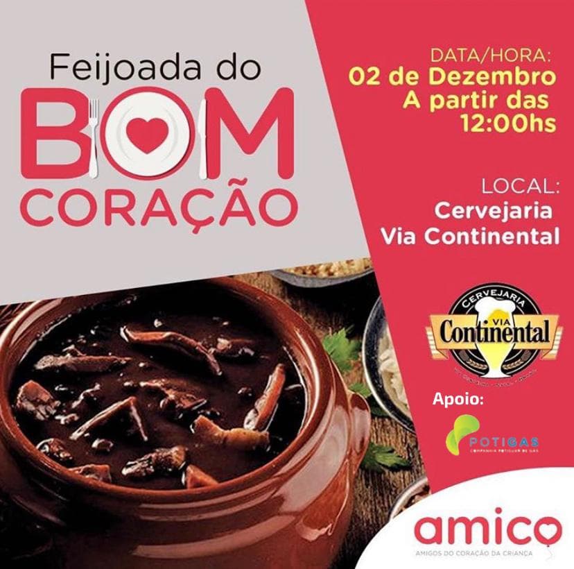 Tradicional feijoada da AMICO acontece neste domingo, na Cervejaria Continental
