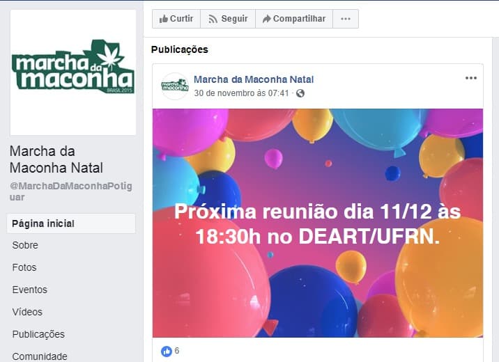 Reunião do movimento Marcha da Maconha acontece nesta terça na UFRN