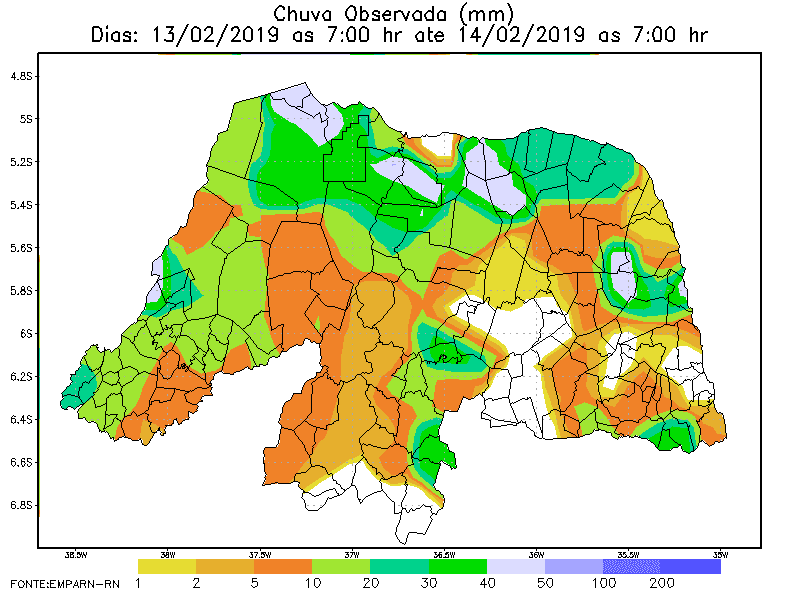 Emparn registra maior volume de chuvas em Natal e Pendências, com 54 mm, entre quarta e esta quinta; veja boletim pluviométrico em outros municípios