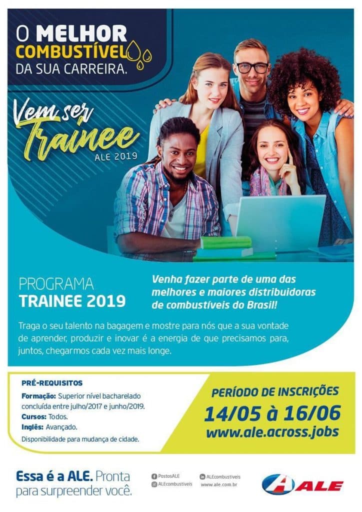 ALE Combustíveis abre inscrições para Programa de Trainee 2019