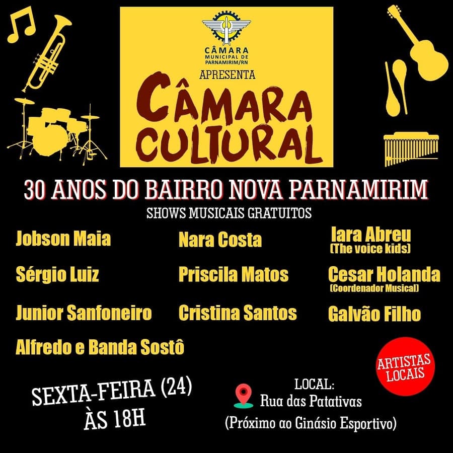 Projeto cultural da Câmara comemora 30 anos de Nova Parnamirim