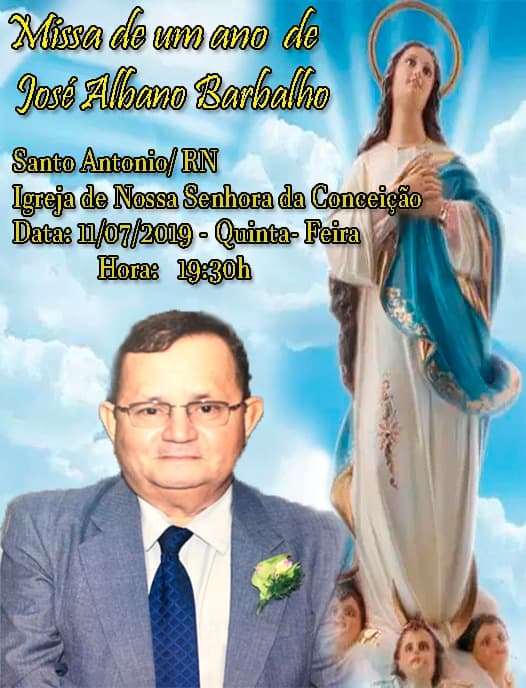 Missa de 1 ano de José Albano de Medeiros