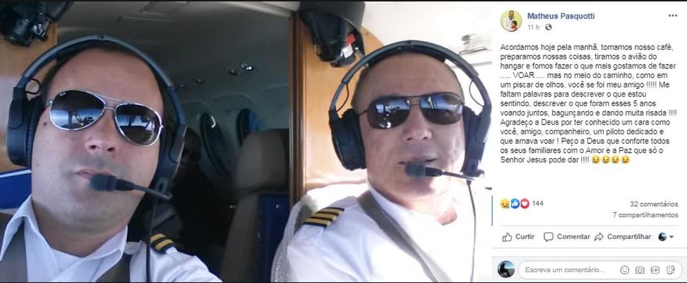 Piloto morre em meio a voo e copiloto faz pouso de emergência
