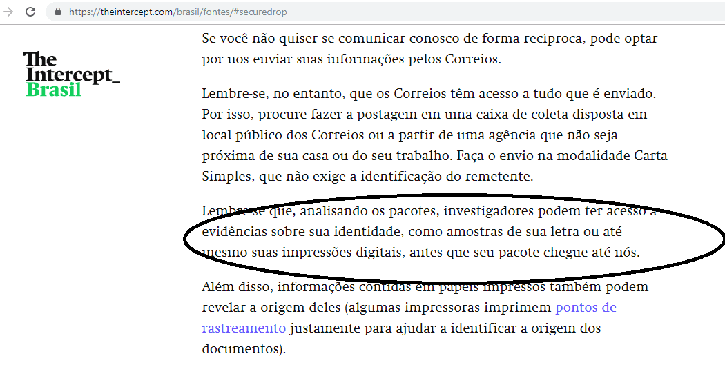 Reportagem apresenta "íntegra do manual do crime produzido pelo Intercepet"