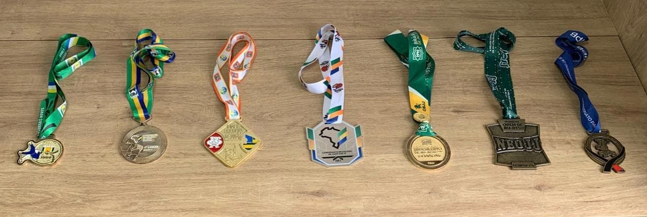 FOTOS: Potiguar de apenas 13 anos coleciona sete conquistas no judô e jiu-jitsu brasileiro nos últimos quatro meses