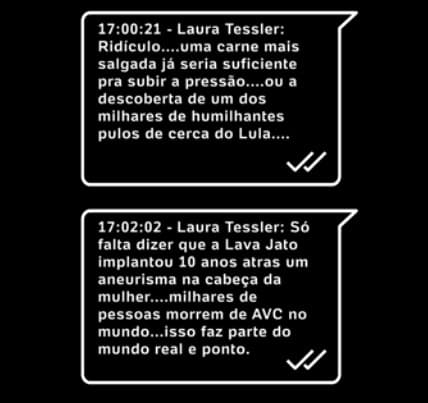 Supostas mensagens: procuradores da Lava Jato ironizam morte de Marisa Letícia e luto de Lula, destaca "parceria" The Intercept Brasil/UOL