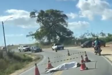 VÍDEO: Acidente com vítima fatal na tarde desta sexta em estrada com destino a praia de Pipa