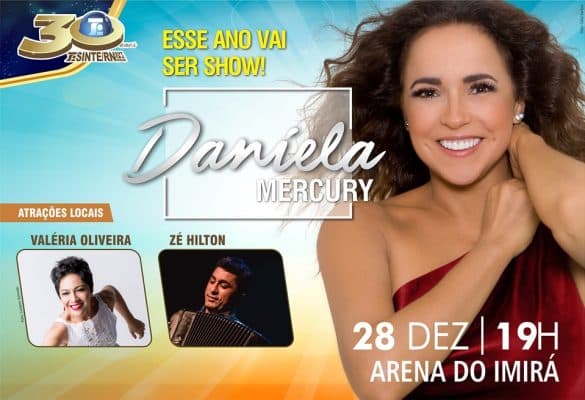 NO DINHEIRO: Daniela Mercury é a atração principal do show de fim de ano do Sindicato dos Trabalhadores em Educação Pública do RN