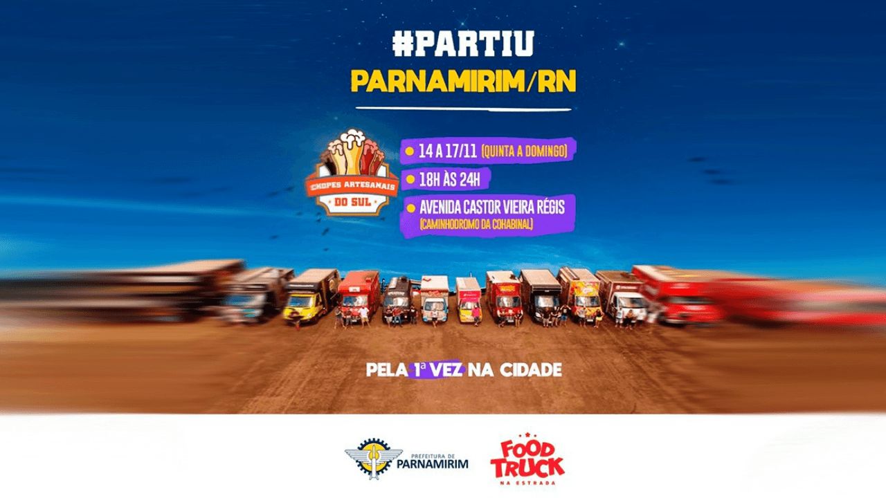 Festival Food Truck na Estrada, maior evento gastronômico do País, será realizado na Cohabinal, em Parnamirim, entre esta quinta e domingo