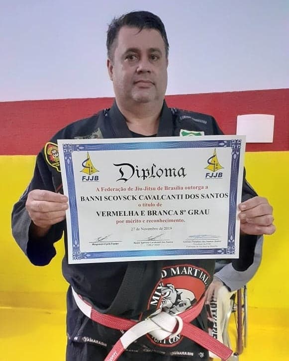 Banni alcança faixa Vermelha e Branca 8° Grau e se consagra como maior mestre de Jiu-Jitsu da história do RN