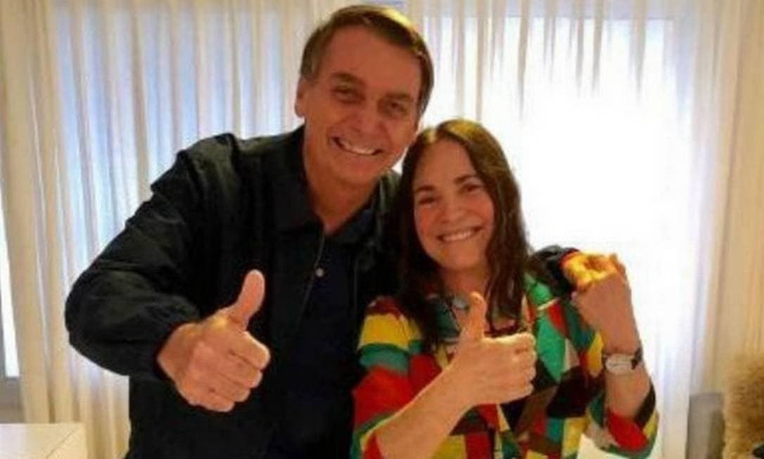 Bolsonaro diz que Regina Duarte ‘vai poder trocar quem ela quiser' na Secretaria de Cultura
