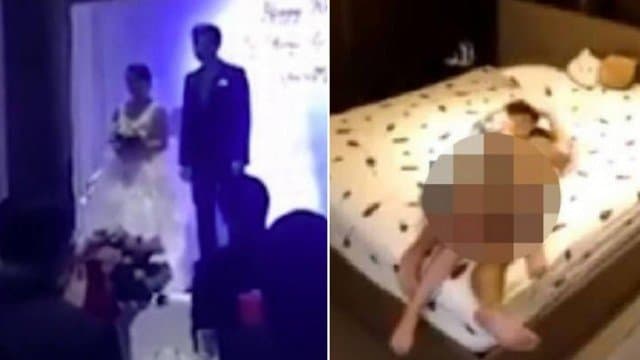 VÍDEO: Durante casamento, noivo exibe em telão vídeo em que a noiva faz sexo com cunhado