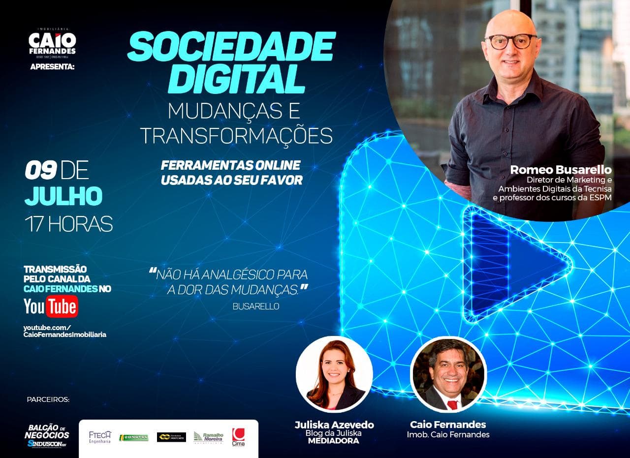 Vida digital: Evento gratuito da Caio Fernandes traz especialista com experiência internacional para falar das transformações nas empresas, famílias e carreiras