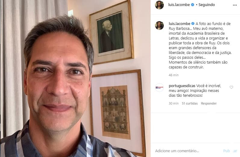 Lacombe cita o avô materno imortal na ABL e Ruy Barbosa ao falar de saída do Aqui na Band