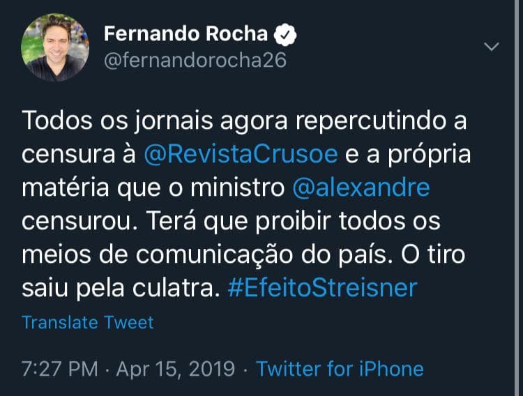 A LIBERDADE DE EXPRESSÃO DO PROCURADOR FERNANDO ROCHA