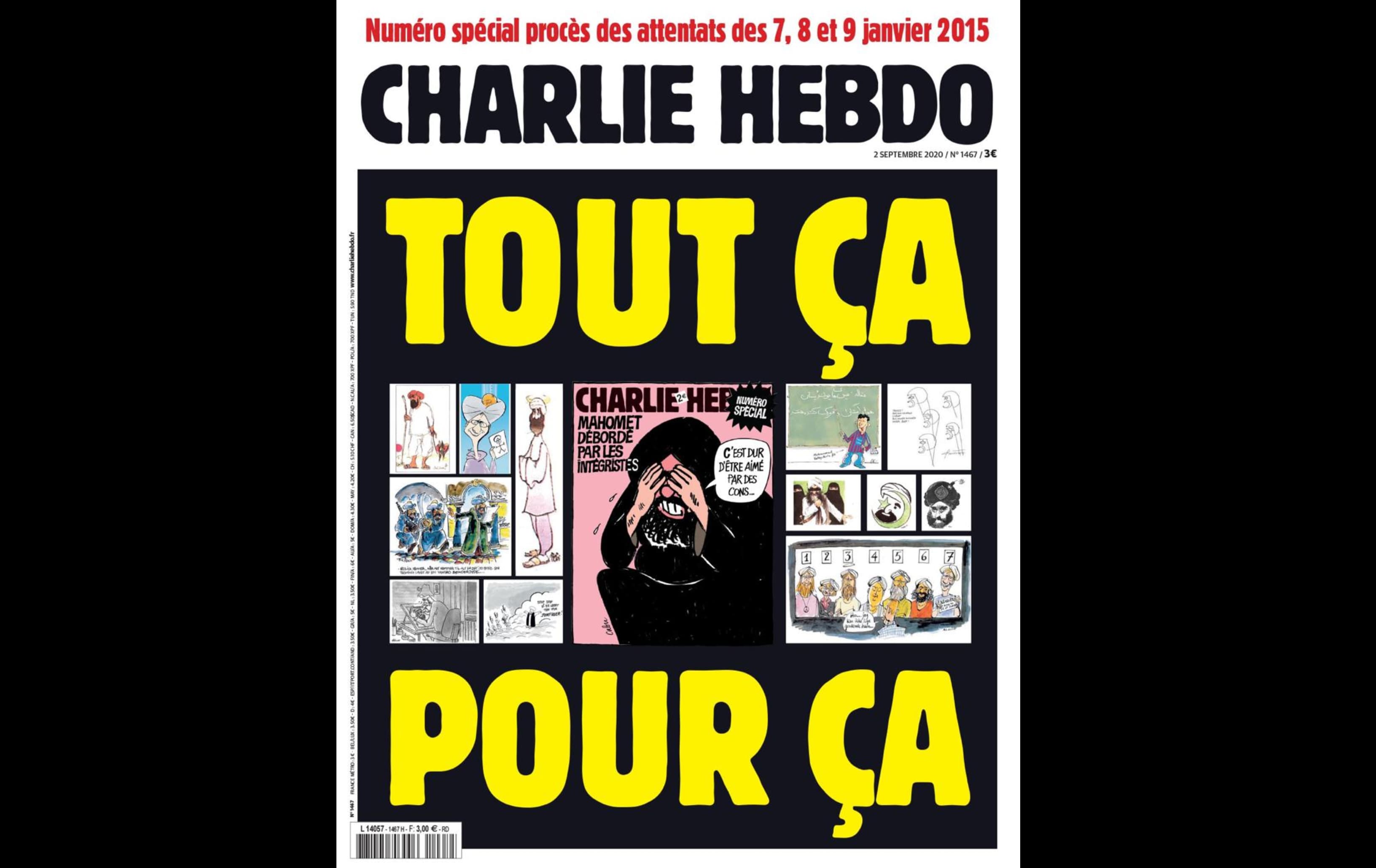 Jornal satírico francês Charlie Hebdo republica caricaturas polêmicas que motivaram atentados de 2015