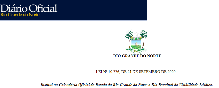 Governo do Estado institui Dia Estadual da Visibilidade Lésbica