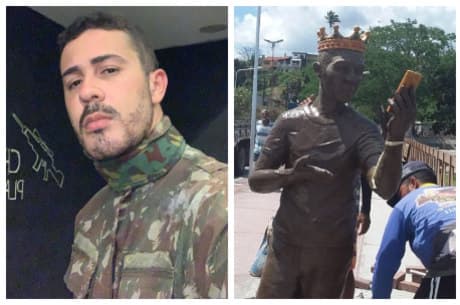 "CANCELADO" - VÍDEO: Influenciador digital Carlinhos Maia ganha estátua em cidade de AL que nasceu, mas população impede instalação