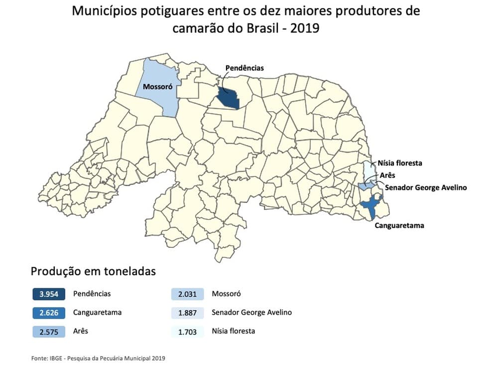CAMARÃO: RN segue líder nacional e produção cresce pelo 3º ano seguido, com 20,7 mil toneladas