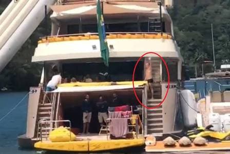 FOTOS E VÍDEO: Luciano Huck é filmado com a família em Angra dos Reis em seu iate de R$ 30 milhões