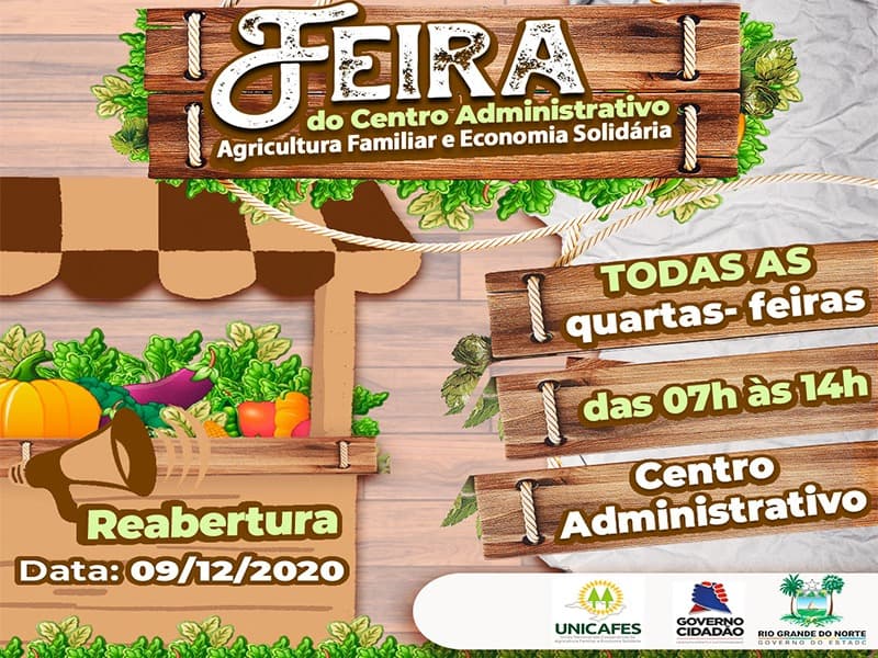Feirinha do Centro Administrativo reabre nesta quarta-feira