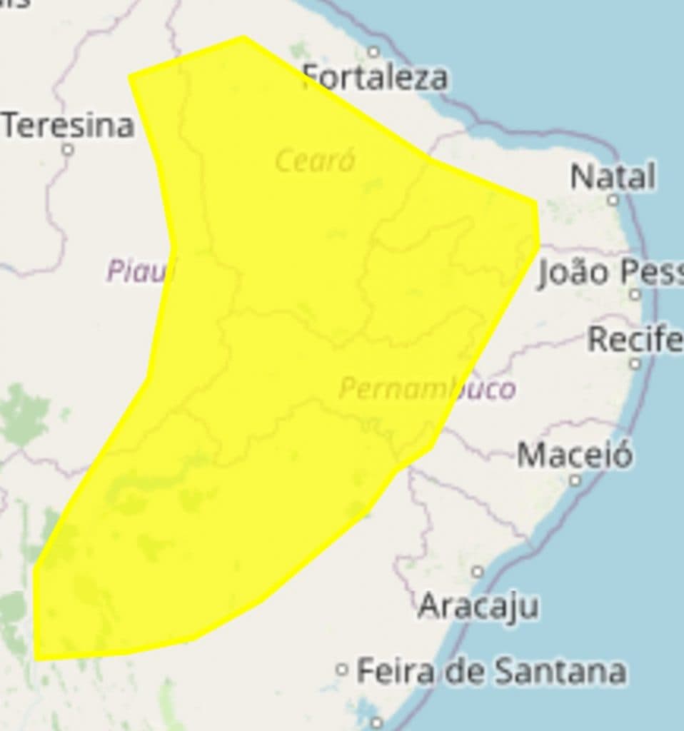 Instituto de Meteorologia emite alerta de baixa umidade relativa do ar para 84 municípios do RN