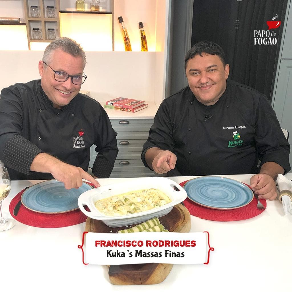 Programa Papo de Fogão recebe o Chef Francisco Rodrigues, da Kuka’s Massas Finas