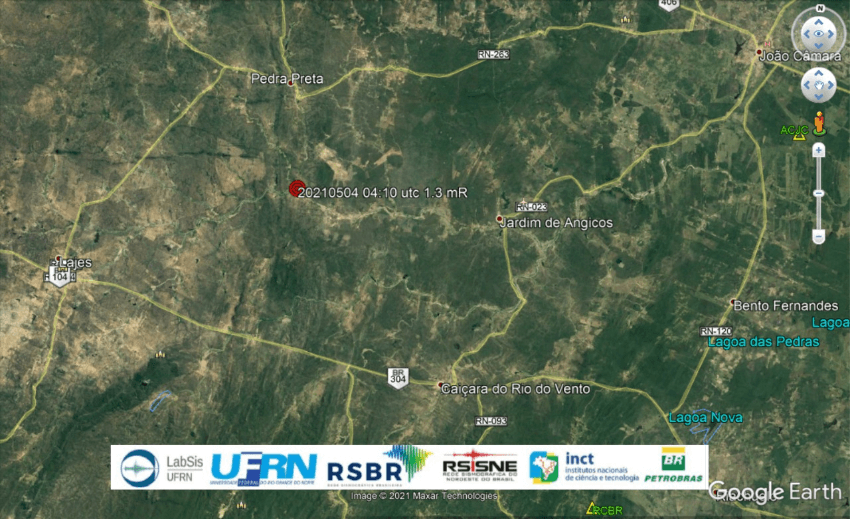 Tremor de terra é registrado nesta terça-feira em Pedra Preta-RN