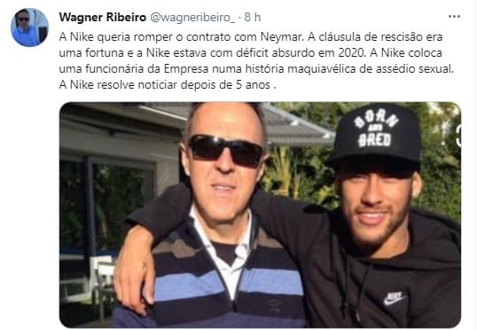 Ex-agente defende Neymar e acusa Nike por ‘fortuna' em cláusula de rescisão em caso de suposto assédio divulgado 5 anos depois