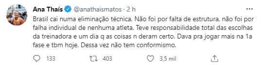 Jornalista dá aula de lucidez sobre adeus precoce da Seleção feminina de futebol em Tóquio, e diz que "Brasil cai numa eliminação técnica", e não "por falta de estrutura"