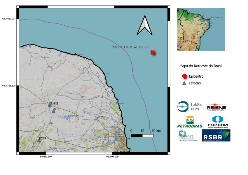 Tremor é registrado na região litorânea do RN