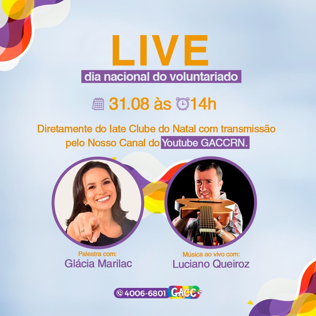 Interjato Soluções apoia live do GACC-RN pelo Dia Nacional do Voluntariado