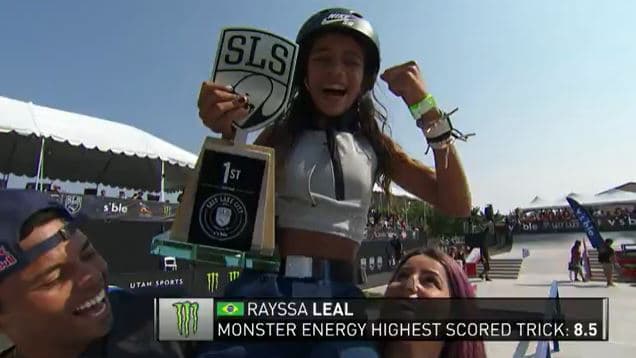 VÍDEO: Rayssa Leal acerta última manobra e é campeã na Liga Mundial de Skate Street