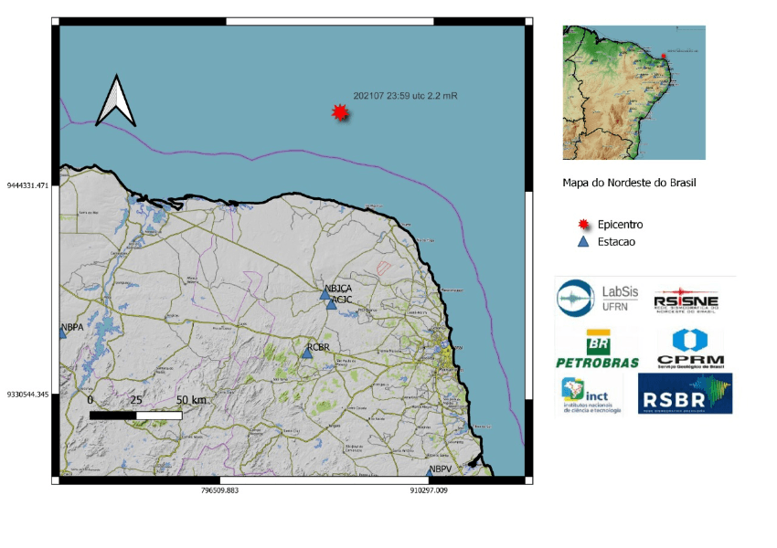 Tremor foi registrado no litoral do RN nessa terça-feira