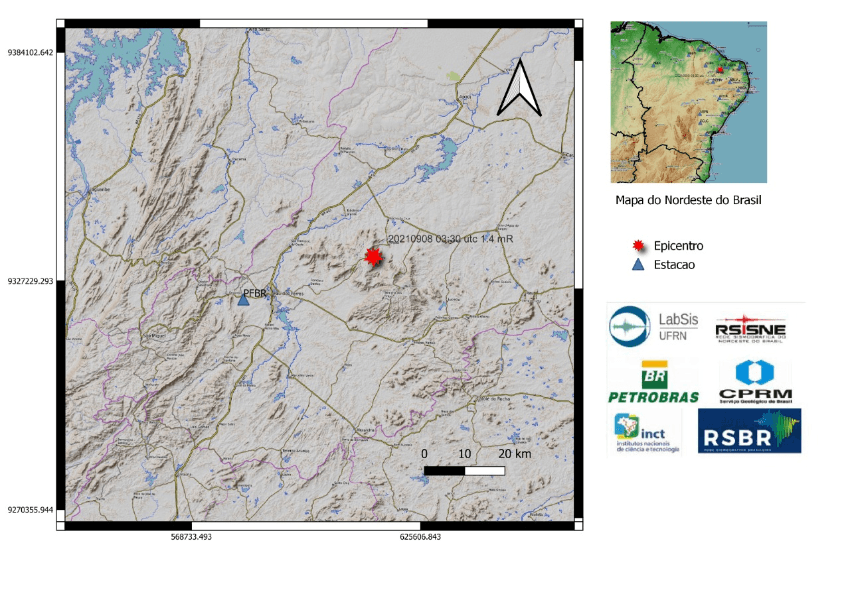 Tremor de terra é registrado no RN, no município de Portalegre