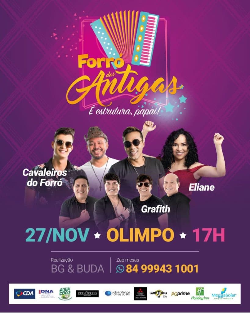Só restam 45 mesas para o Forró das Antigas no dia 27 de novembro