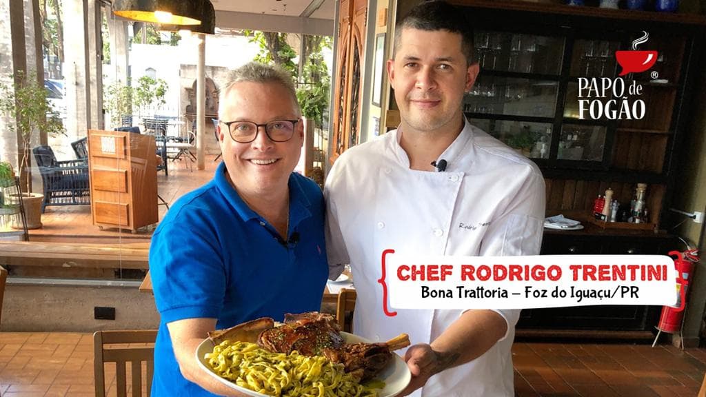 Programa Papo de Fogão recebe o Chef Rodrigo Trentini do Bona Trattoria, de Foz do Iguaçu/PR e a Bartender Letícia Macêdo, do Garapa coquetelaria, de Campina Grande/PB
