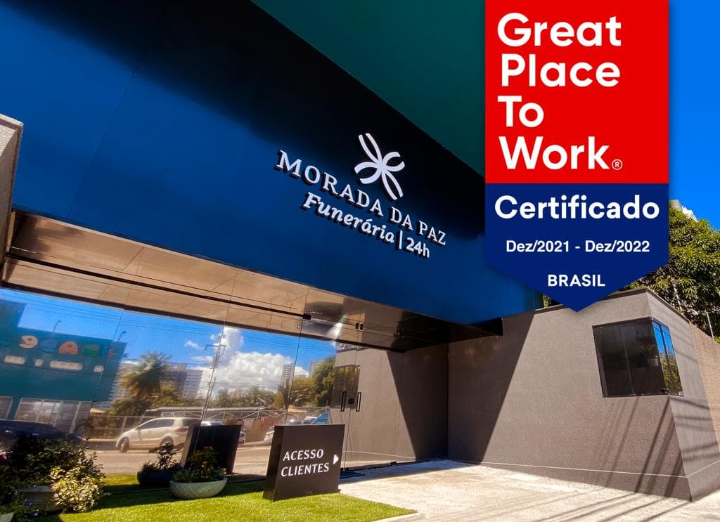 Morada da Paz é a primeira do segmento funerário do RN a receber certificação GPTW de Melhor Empresa para se Trabalhar