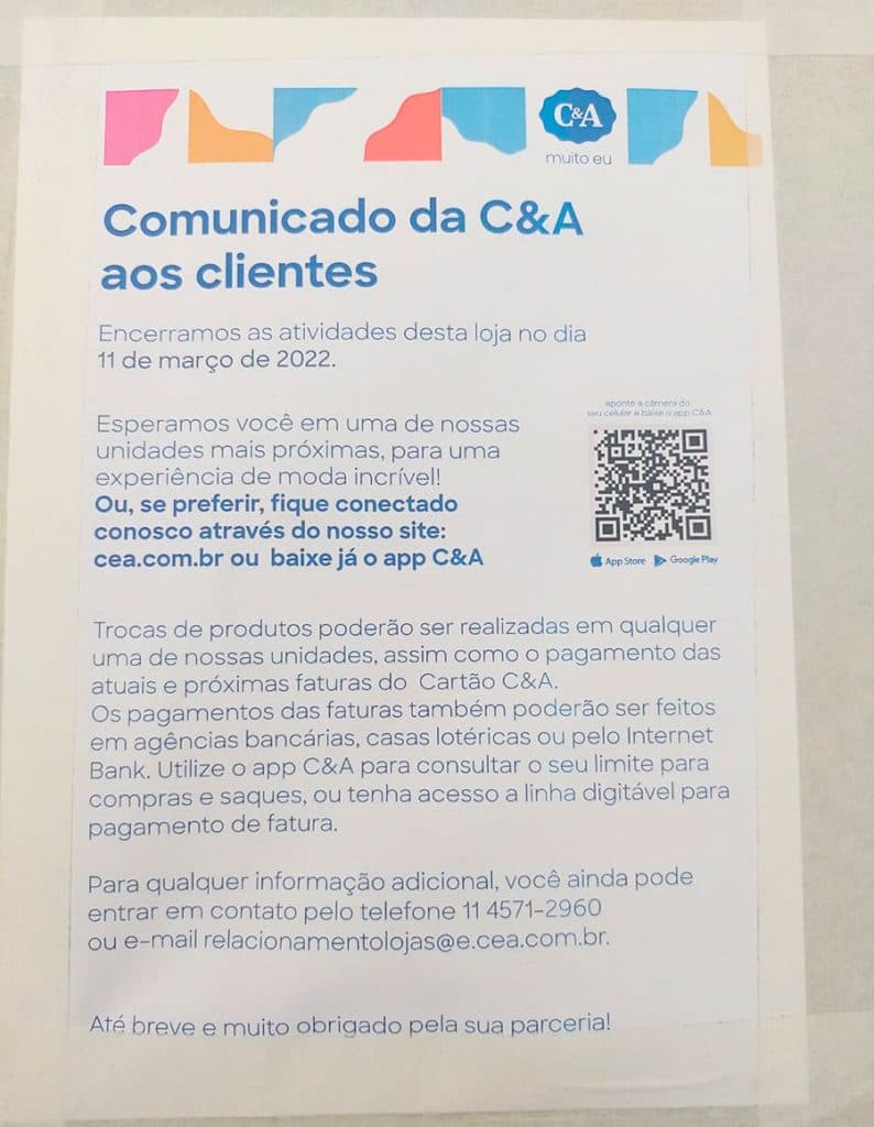PEGOU CLIENTES DE SURPRESA: C&A fecha loja no Centro de Natal