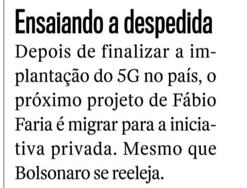 Independente do resultado das eleições, Ministro Fábio Faria vai para iniciativa privada