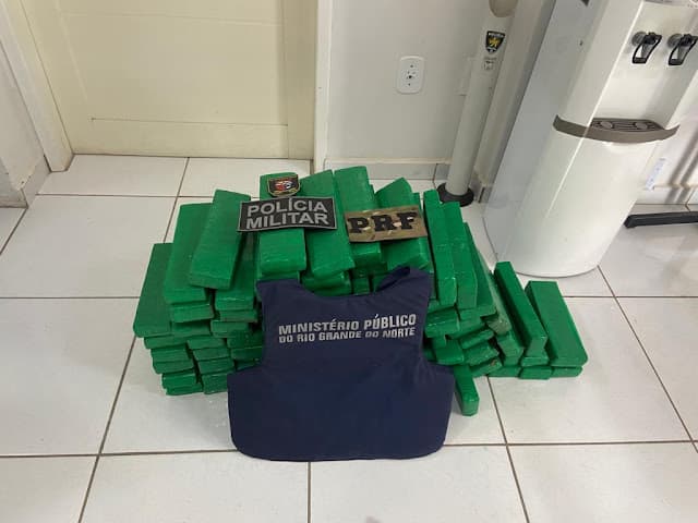 Operação apreende mais de 70kg de maconha no interior do RN; Carga foi avaliada em R$ 162 mil