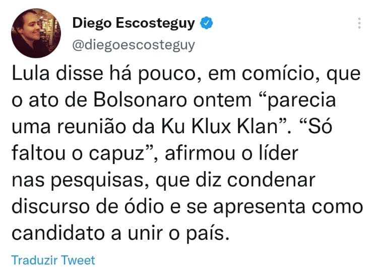 Chamar brasileiros de todos os gêneros de membros da Ku Klux Klan está custando caro a Lula
