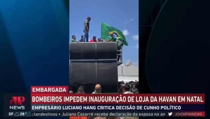 VÍDEO: Inauguração da Havan impedida em Natal ganha destaque nacional na Jovem Pan