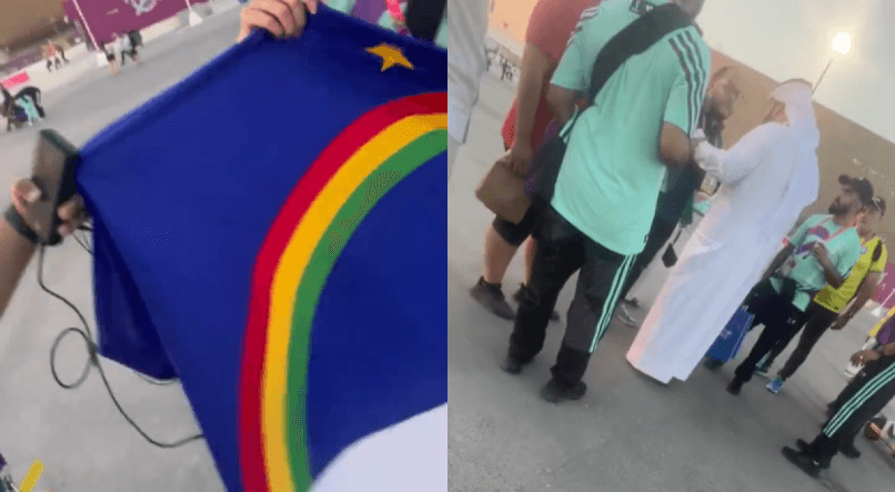 VÍDEO: Guarda do Catar confunde bandeira de Pernambuco com a da comunidade LGBT e reprime jornalista
