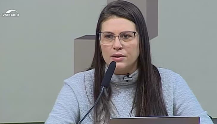"Estou pedindo o mesmo direito que a justiça deu para um traficante e um corrupto condenado", diz Bárbara Destefani no Senado