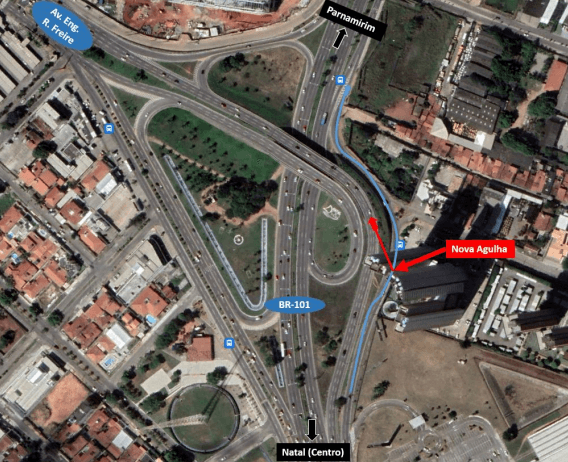 DNIT implantará novo acesso ligando marginal da BR-101 ao viaduto de Ponta Negra