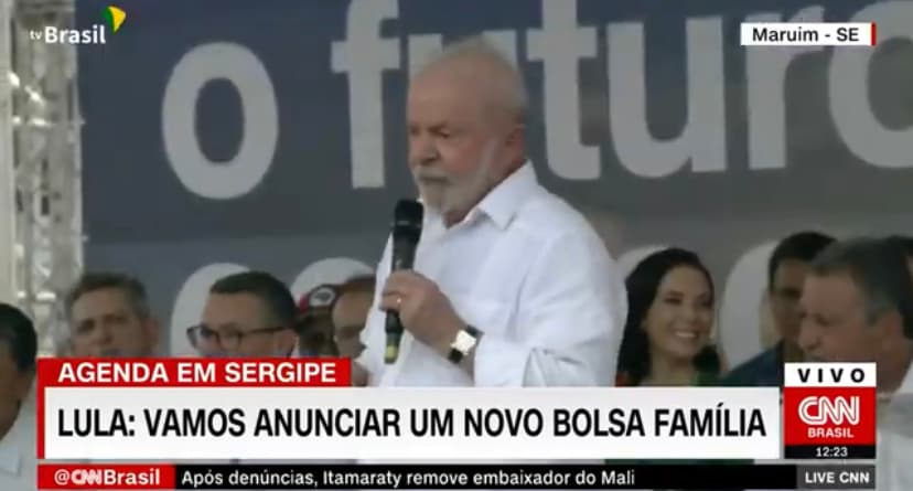 “Vamos anunciar um novo Bolsa Família”, diz Lula em Sergipe