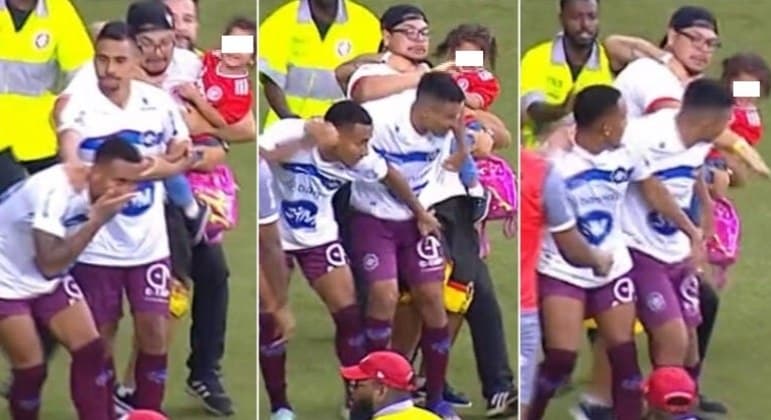 VÍDEO: Torcedor invade campo com criança no colo para agredir jogador no Campeonato Gaúcho